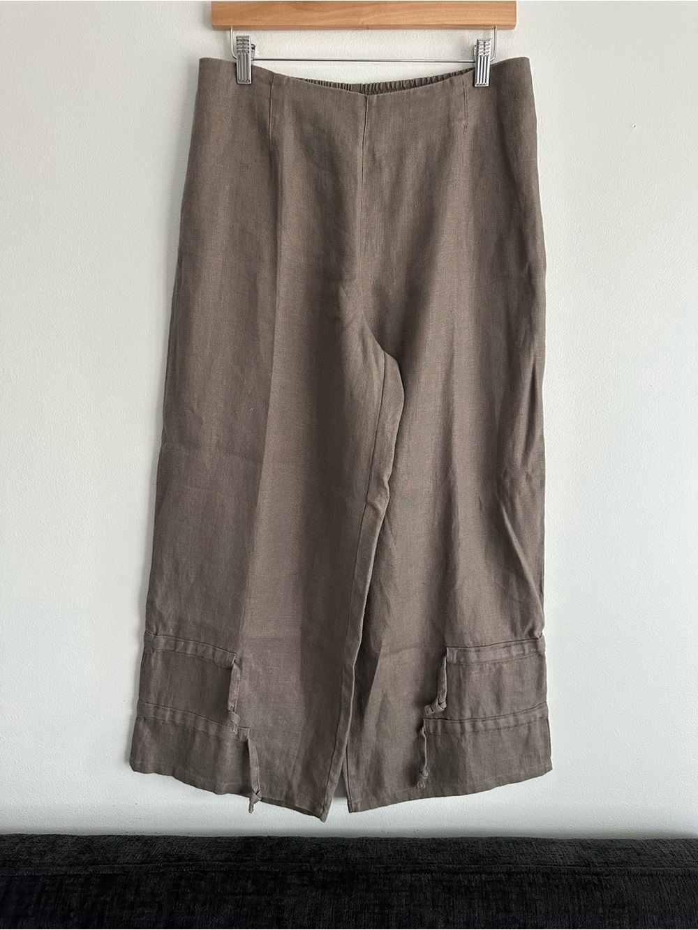 NWOT Kokomarina 100% Linen Wide-Leg Pants Brown Size Large